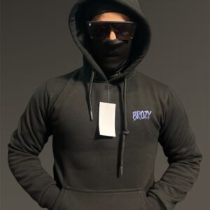 Charcoal Black Brozy Hoodie