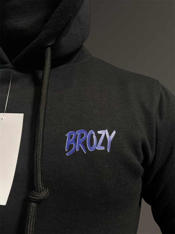 Charcoal Black Brozy Hoodie - Image 2