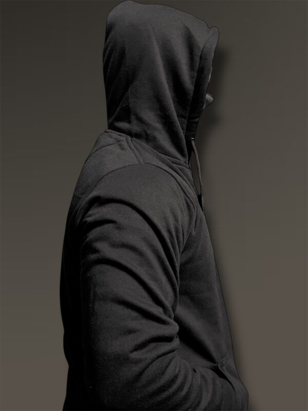 Charcoal Black Brozy Hoodie - Image 3